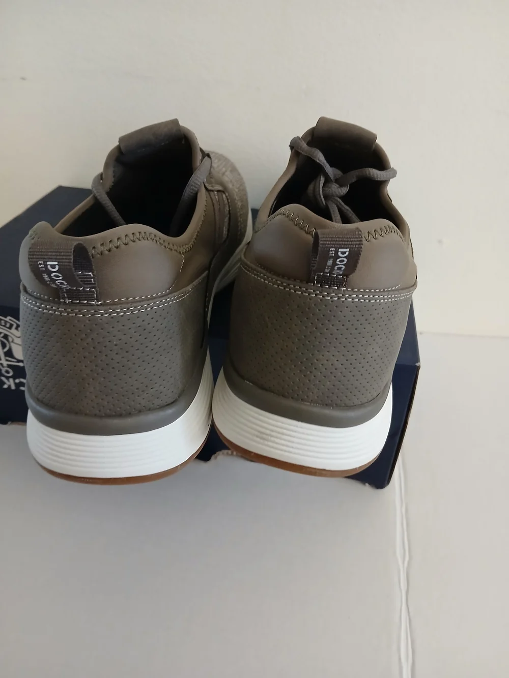 Dockers Size 13 M Men's Grey Knit Lace-Up Casual Sneakers New $40 - Picture 5 of 9